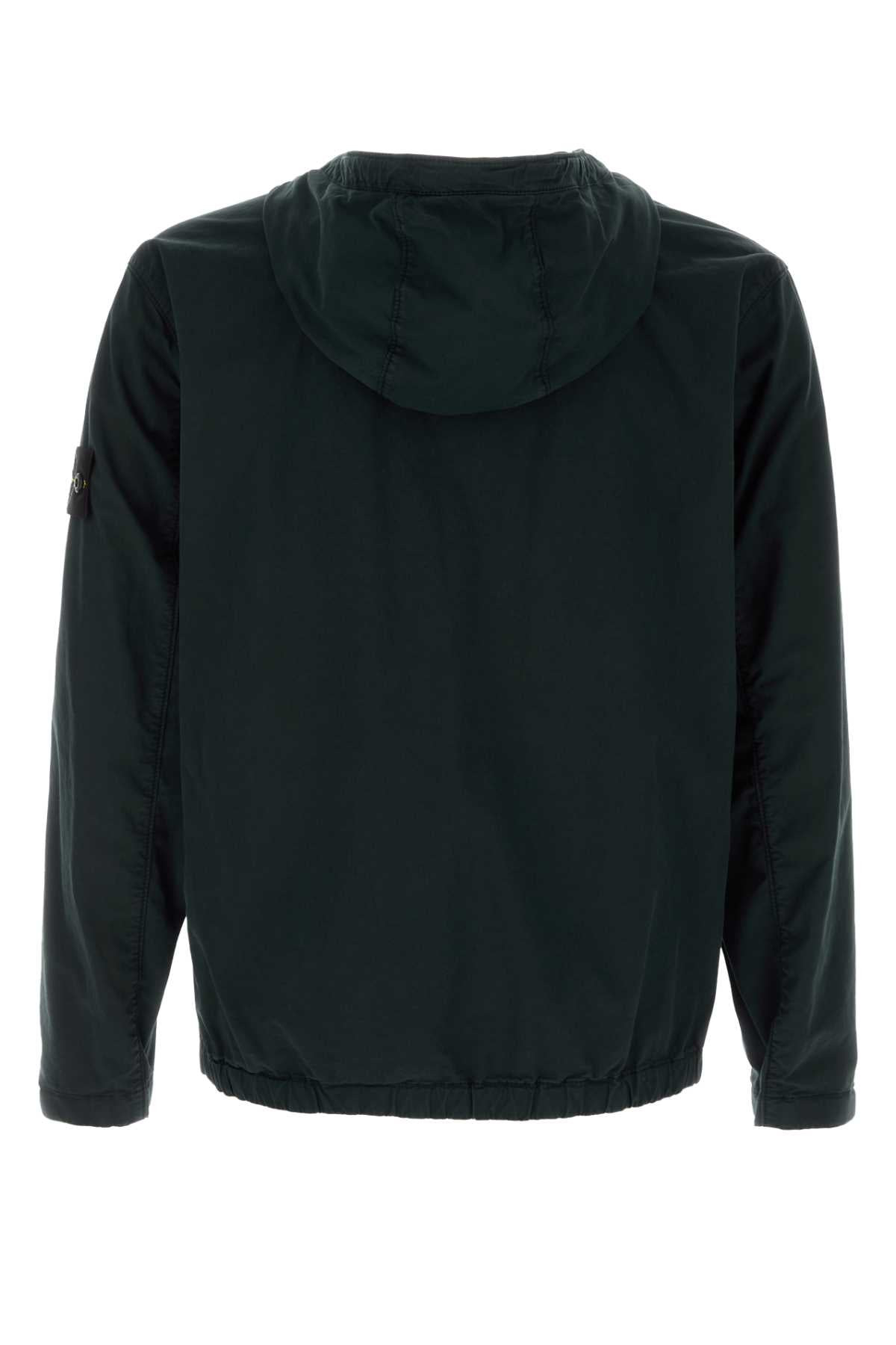Stone Island Men Black Stretch Cotton Jacket - 2