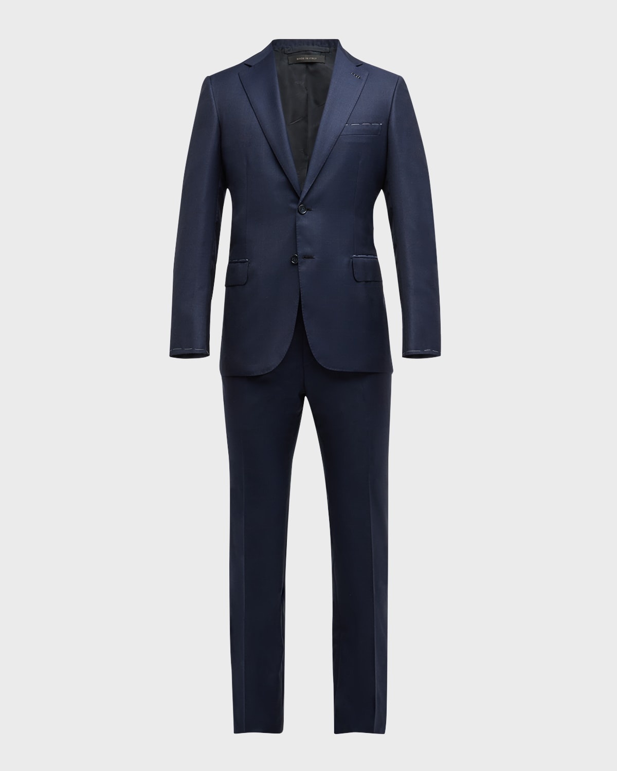 Men's Windowpane Wool Suit - 3
