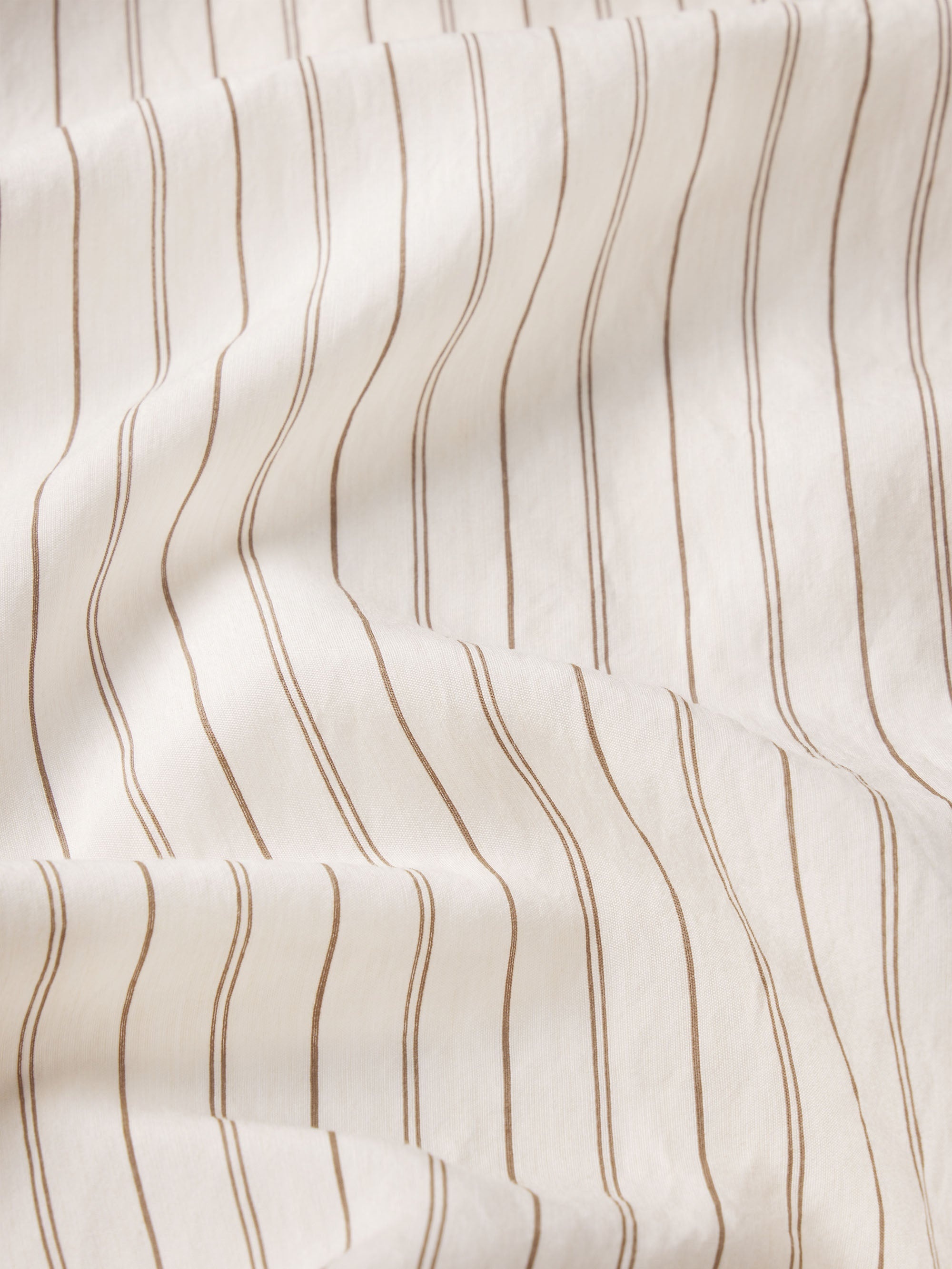 Brown Striped Shirt in Brown Stripe - 3