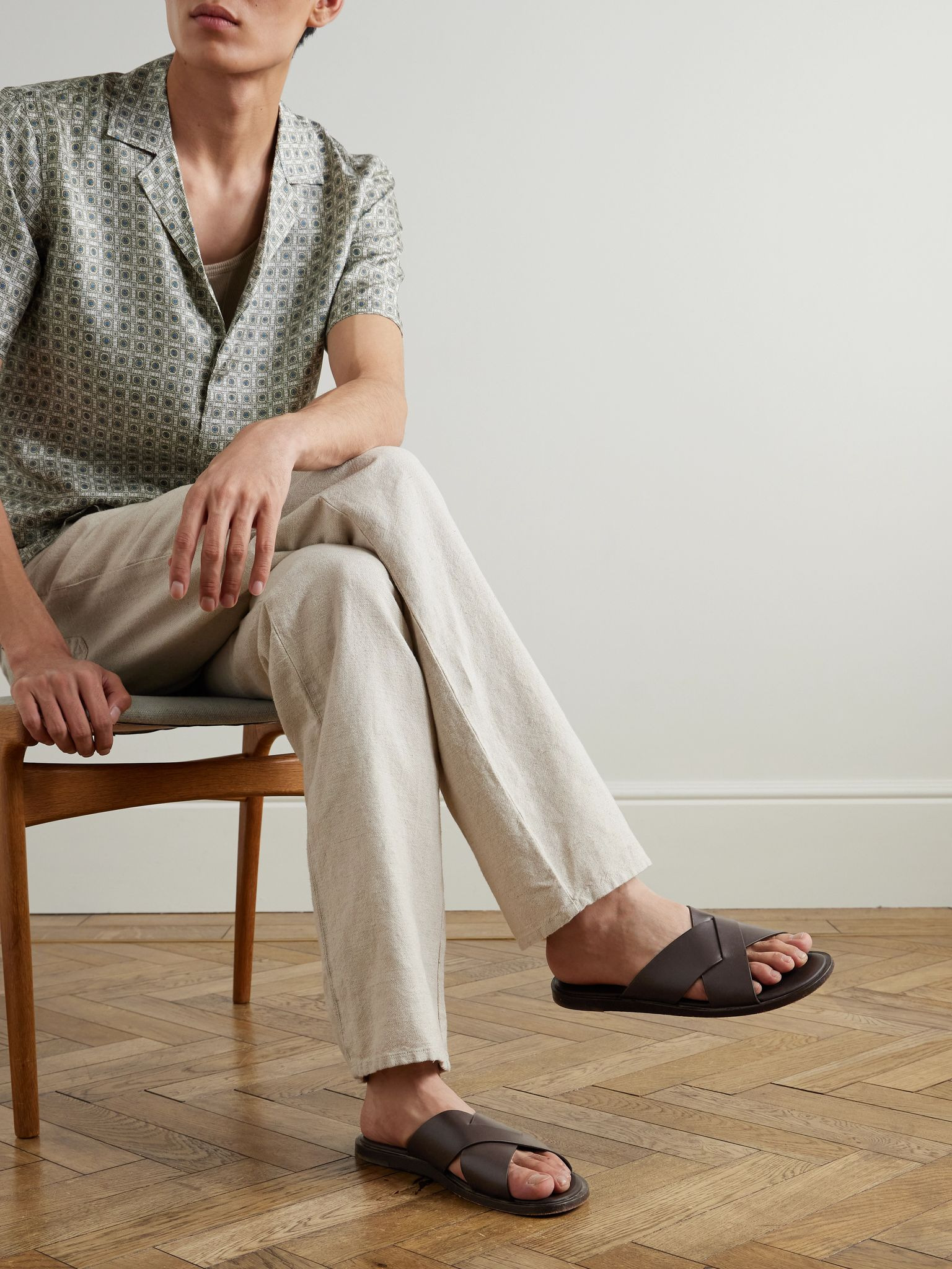 Muro Leather Sandals Brown - 2