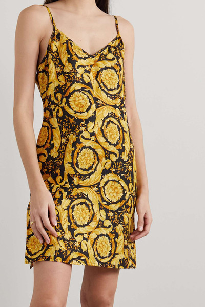 VERSACE Printed silk-twill nightdress outlook