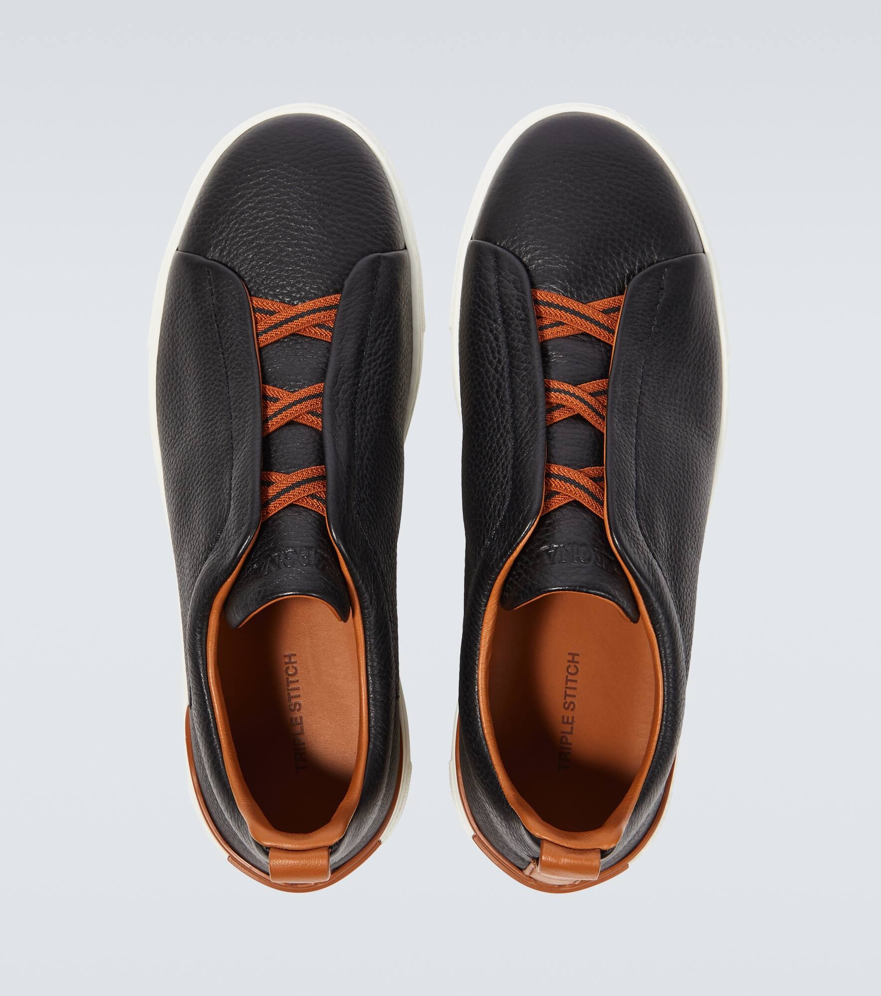Triple Stitch leather sneakers - 4