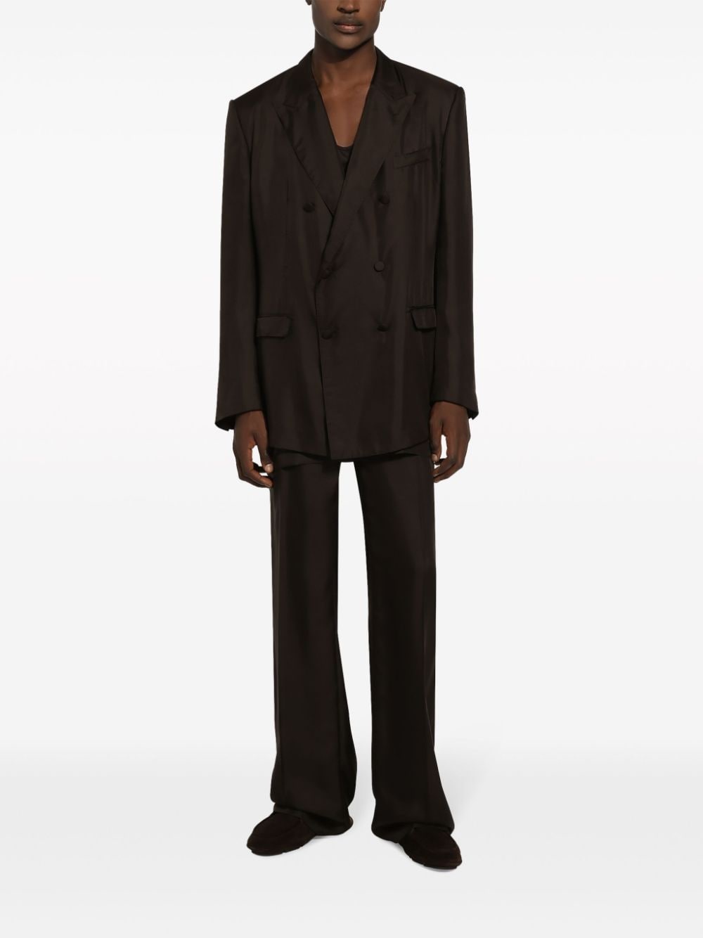 tailored silk trousers - 3