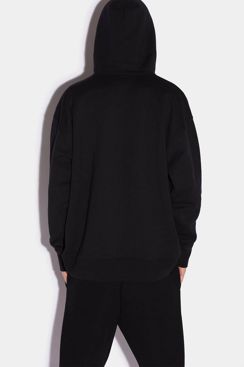 DSQUARED2 IBRA BLACK ON BLACK SLOUCH FIT SWEATSHIRT outlook