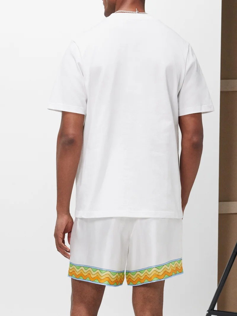 Cubism tennis club-print cotton T-shirt - 4