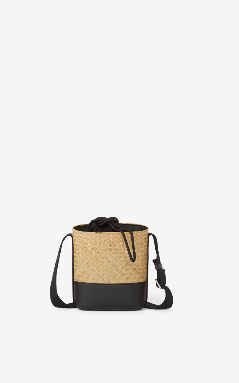 KENZO Raffia KENZO logo tote bag outlook