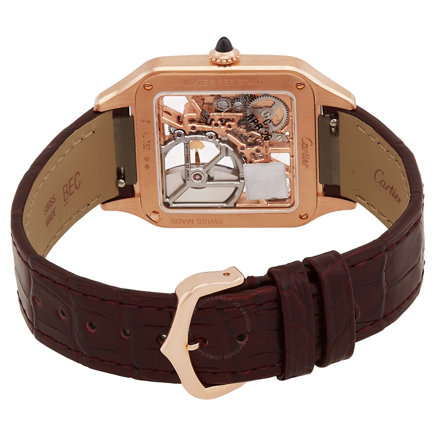 Cartier Santos-Dumont Large Model Skeleton With Micro Rotor Automatic WHSA0030 - 3