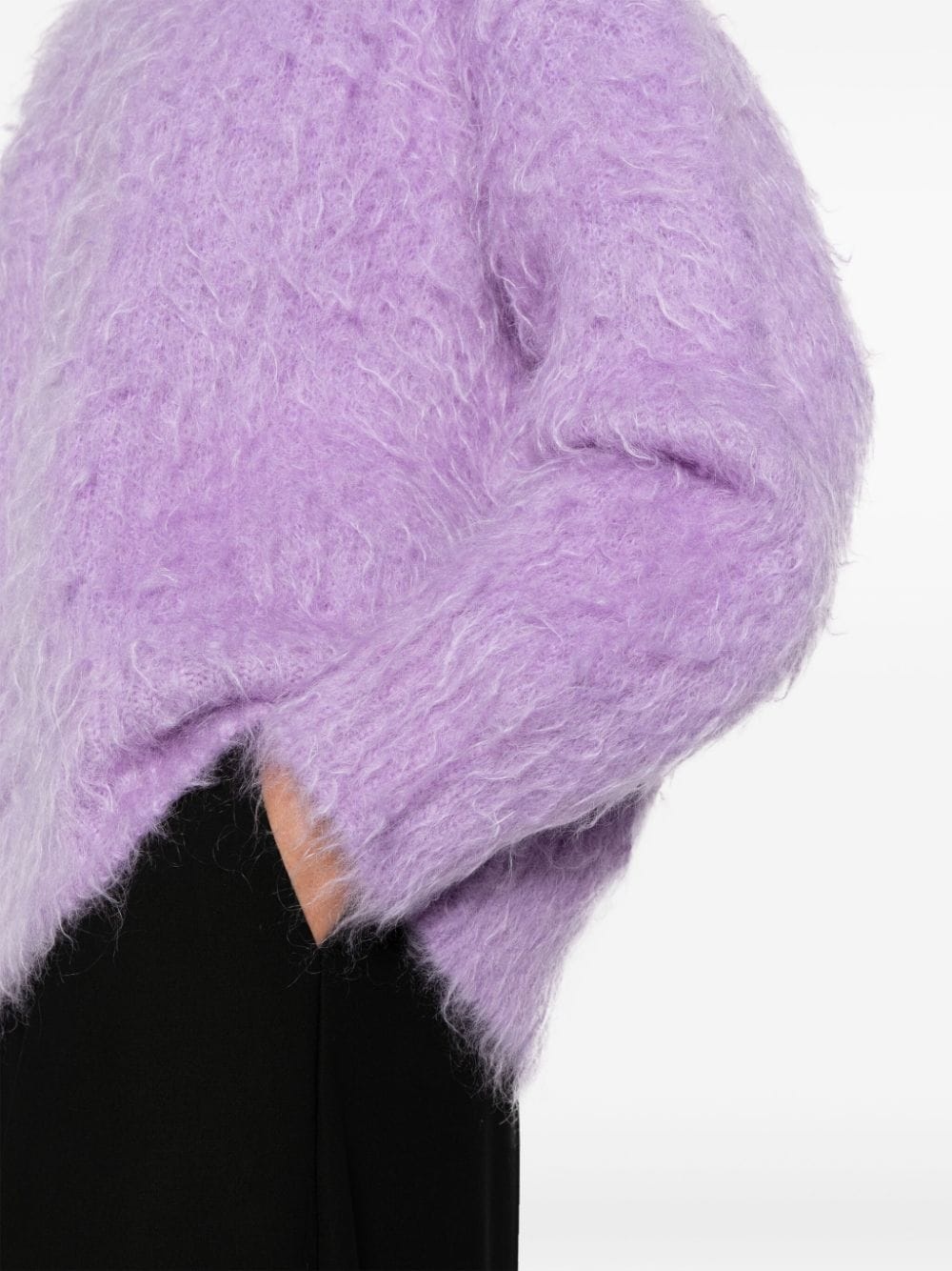 brushed-effect drop-shoulder jumper - 5