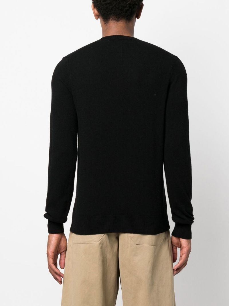 V-neck wool jumper - 4