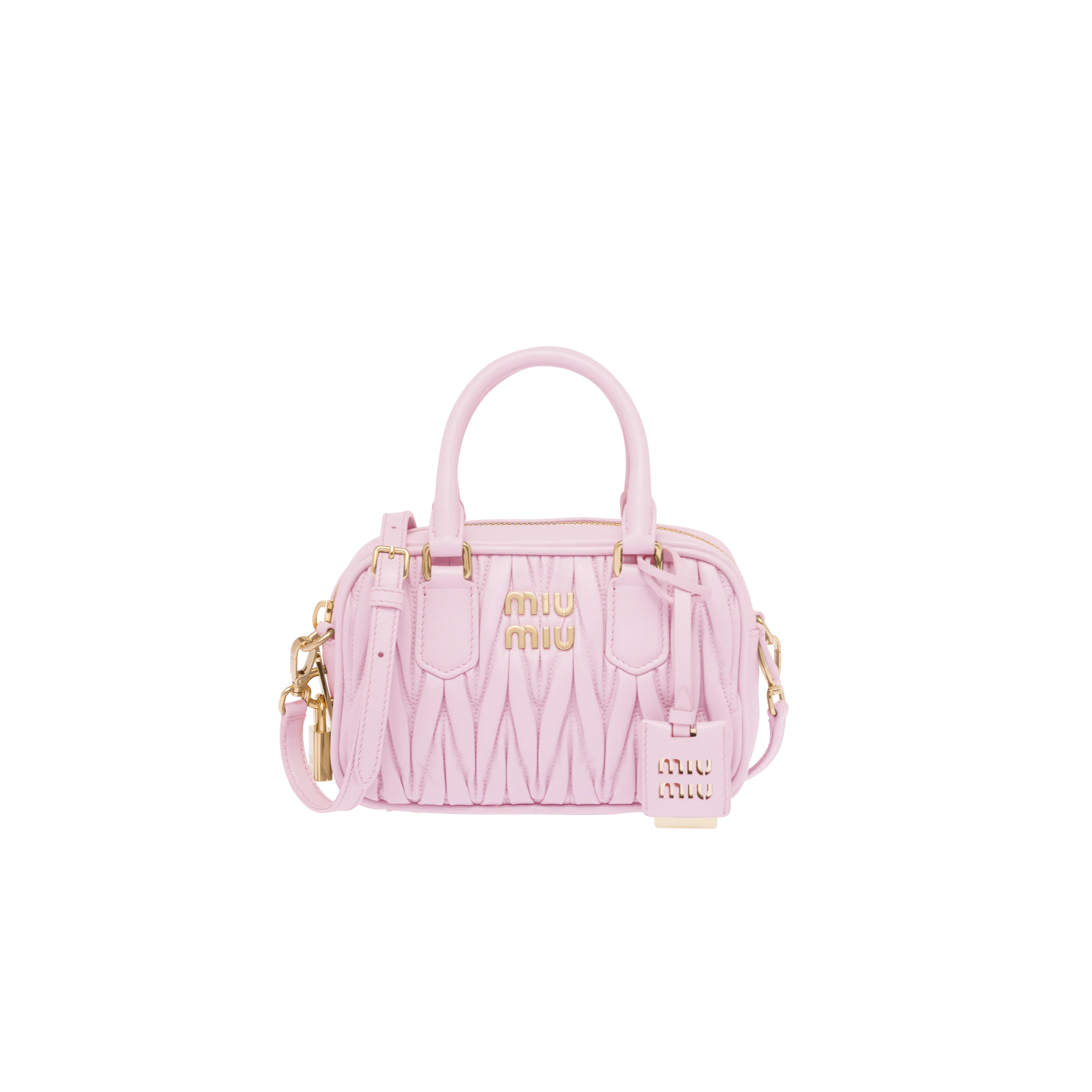 Miu Miu Matelassé nappa leather top-handle bag | REVERSIBLE