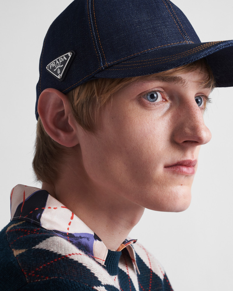 Prada Selvedge denim baseball cap outlook