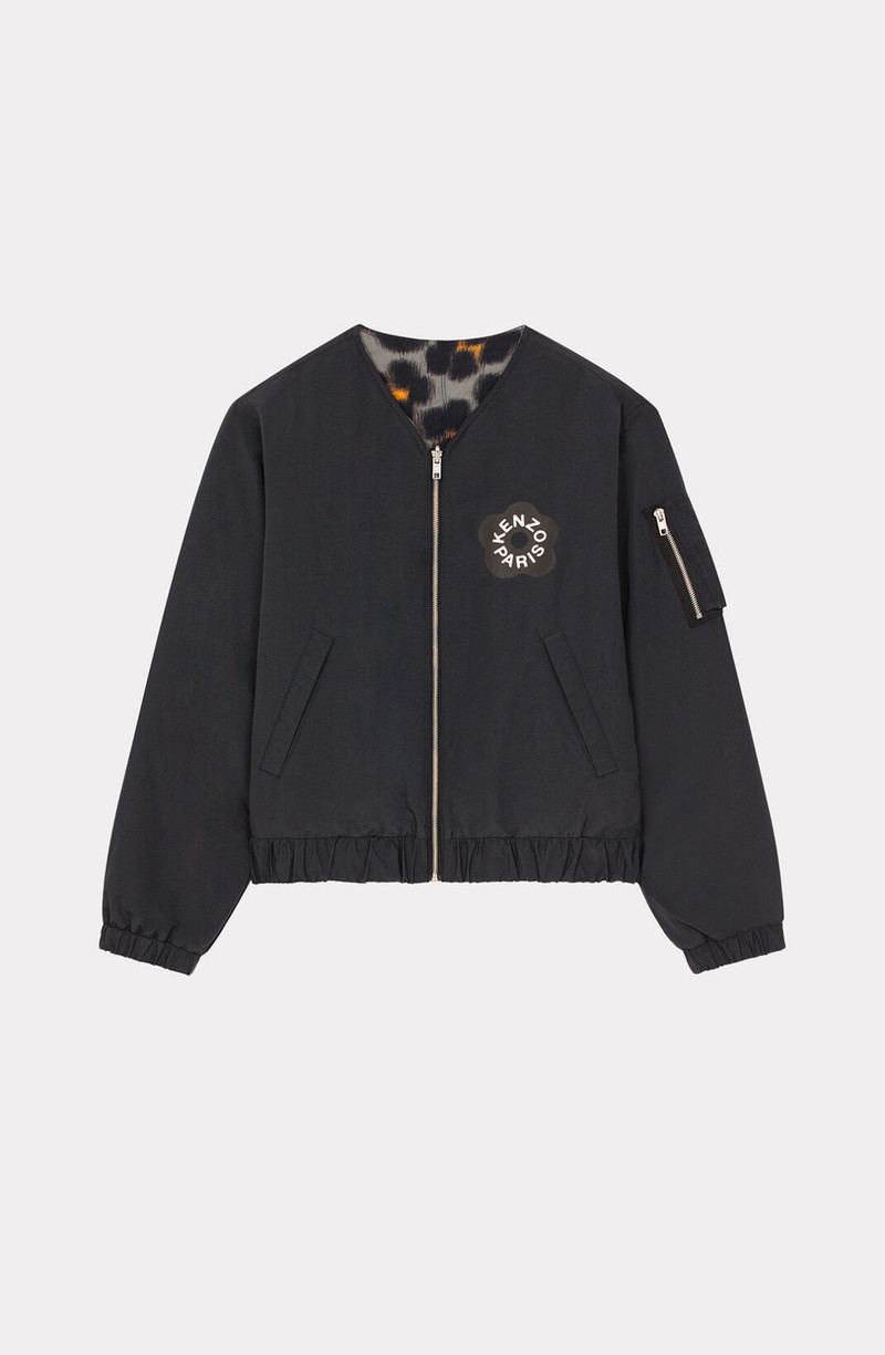 'Hana Leopard' reversible bomber jacket - 1