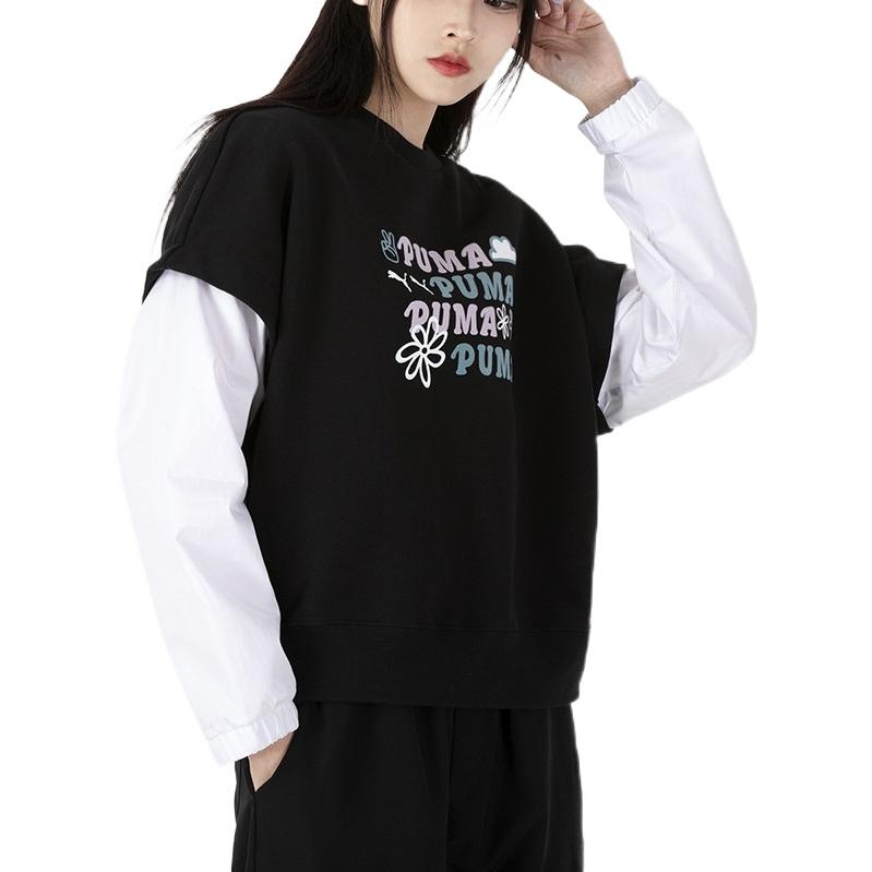 (WMNS) PUMA 2-Fer Graphic Vest Top Logo 'Black' 536092-01 - 5