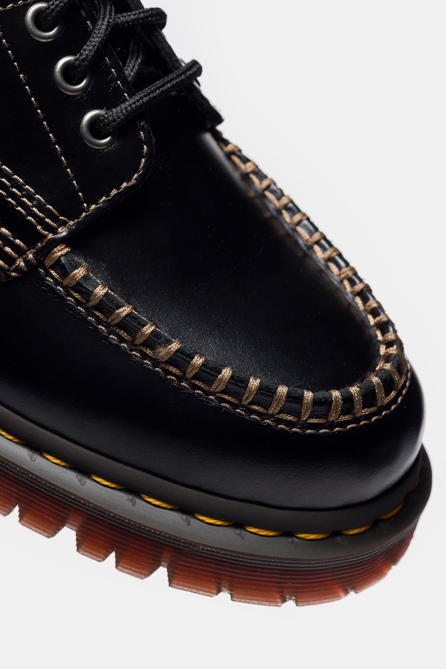 Lowell Moc Toe Shoe in Black Analine - 4