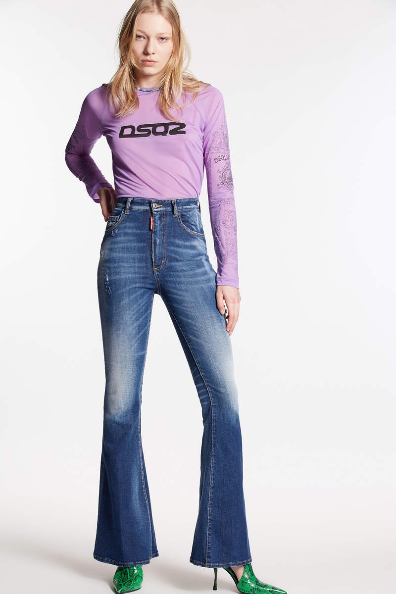 DARK FADE WASH SURFER FLARE - 3