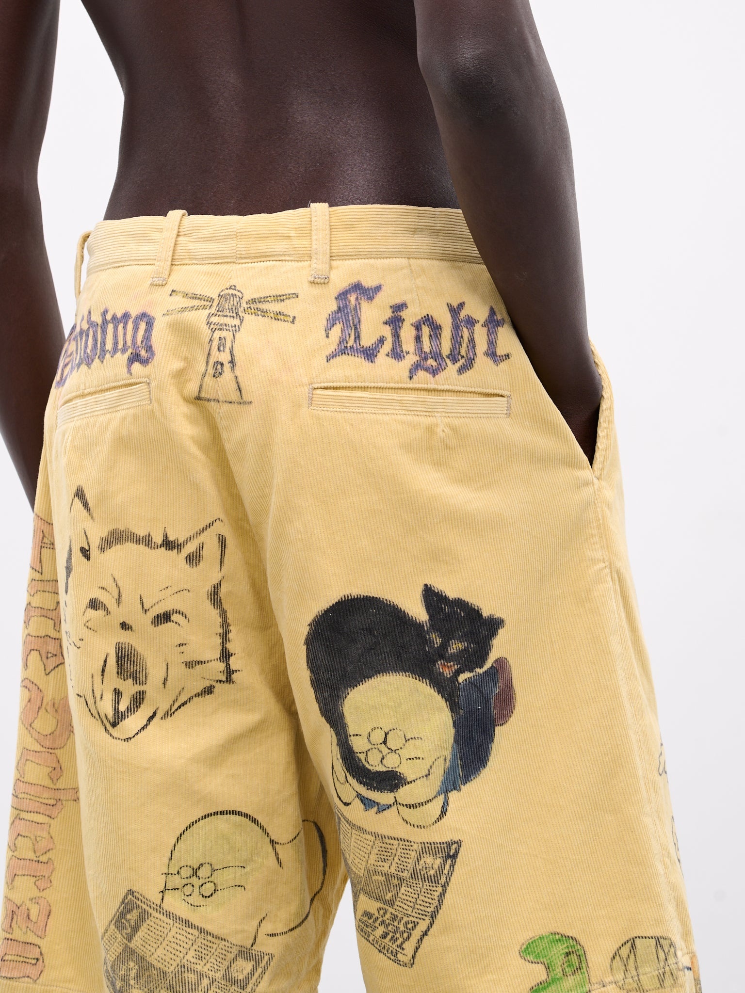 'Memorial Paint' Baggy Corduroy Shorts - 5