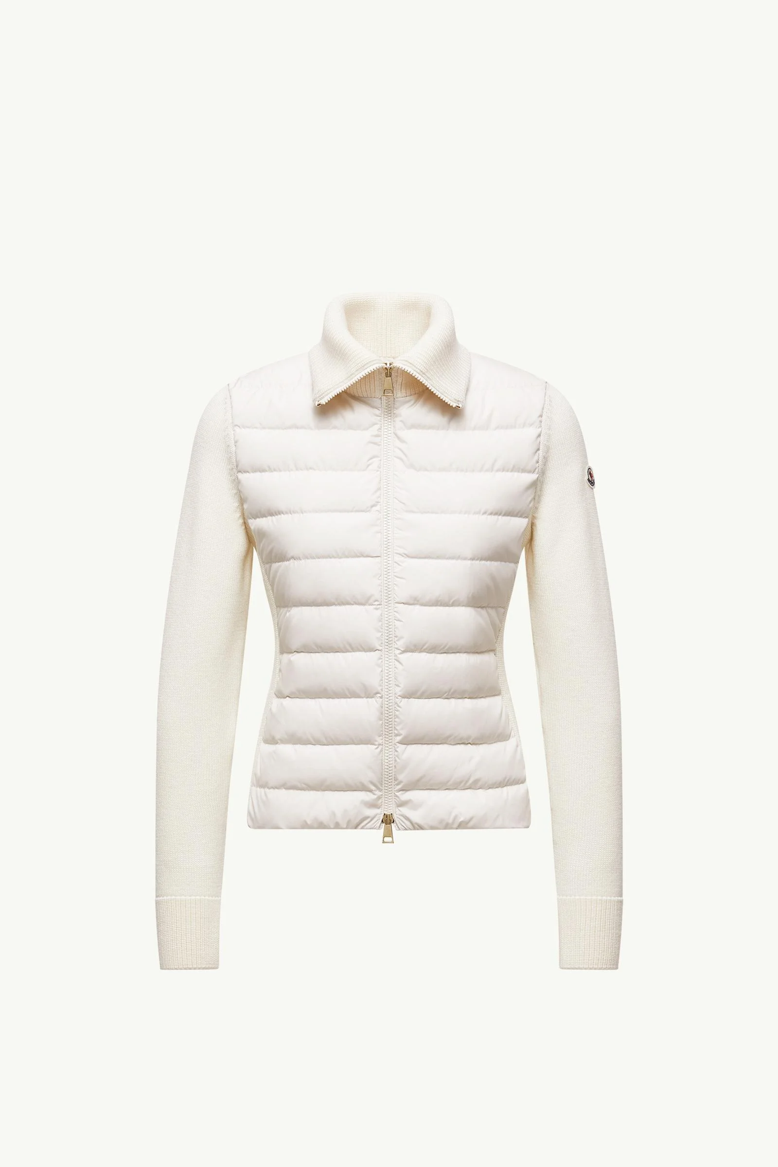 Padded Zip-Up Wool Cardigan - 1