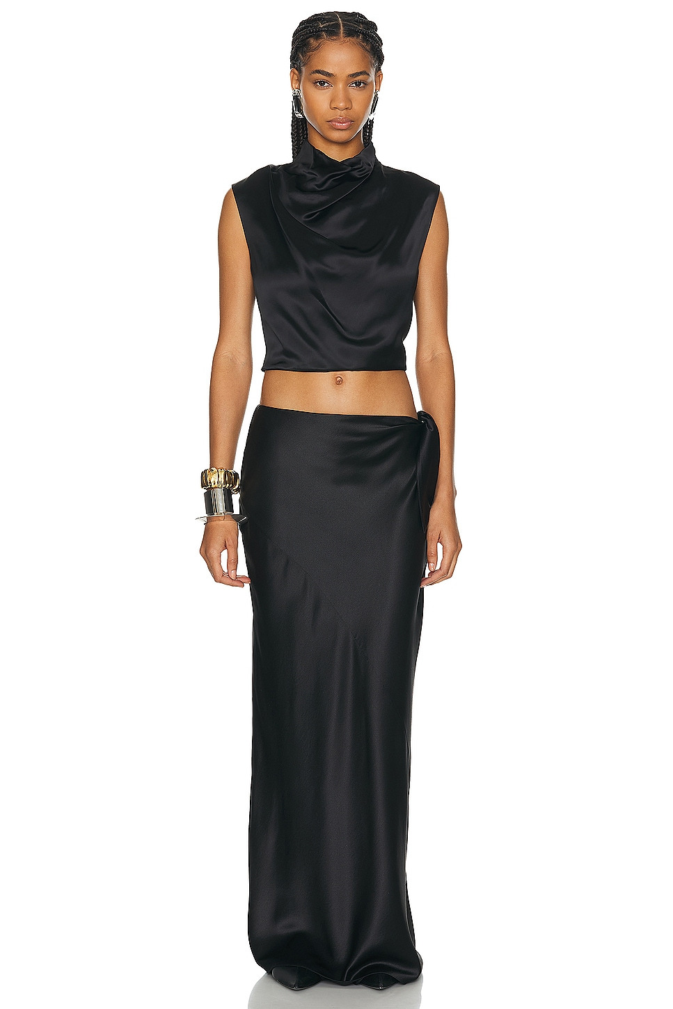 Satin Maxi Skirt - 5