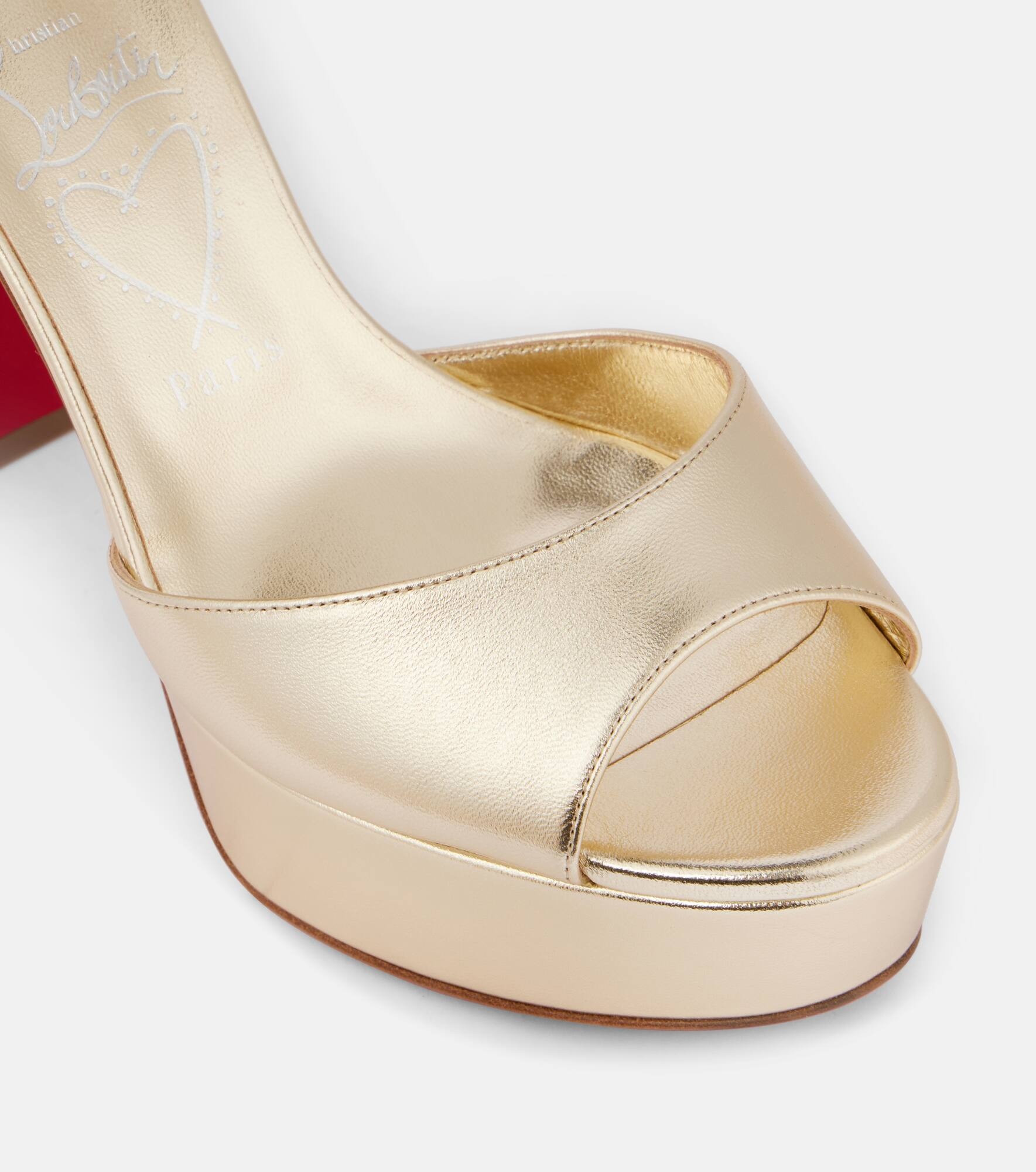 Sandaloo 130 leather peep-toe pumps - 5