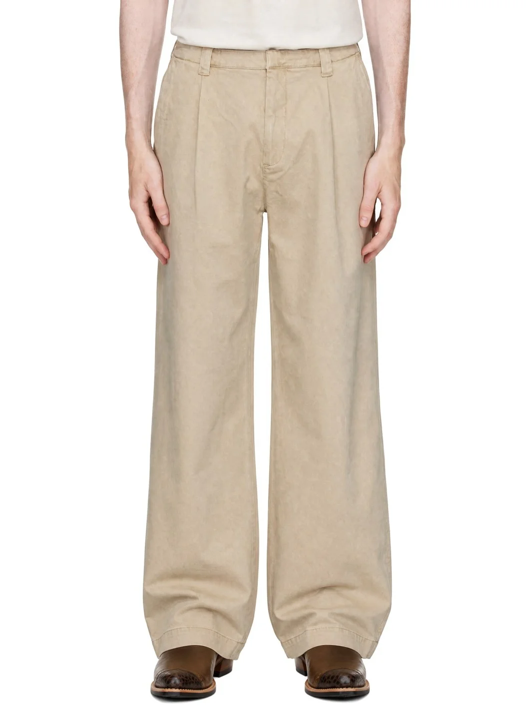 Beige Still Chino Trousers - 1