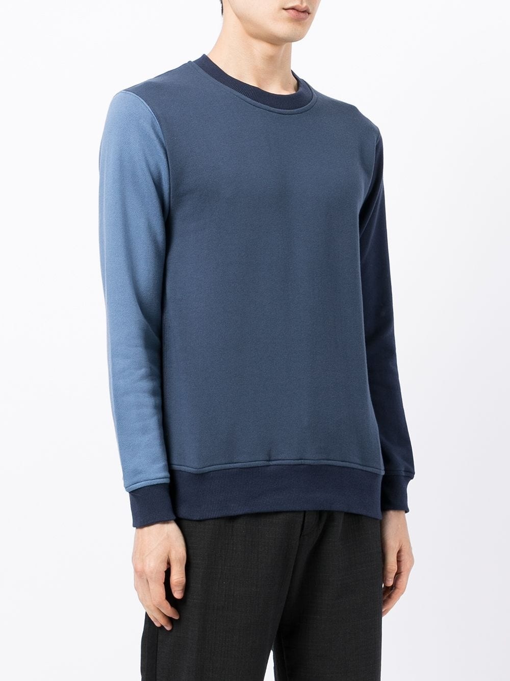 colour-block cotton sweatshirt - 3