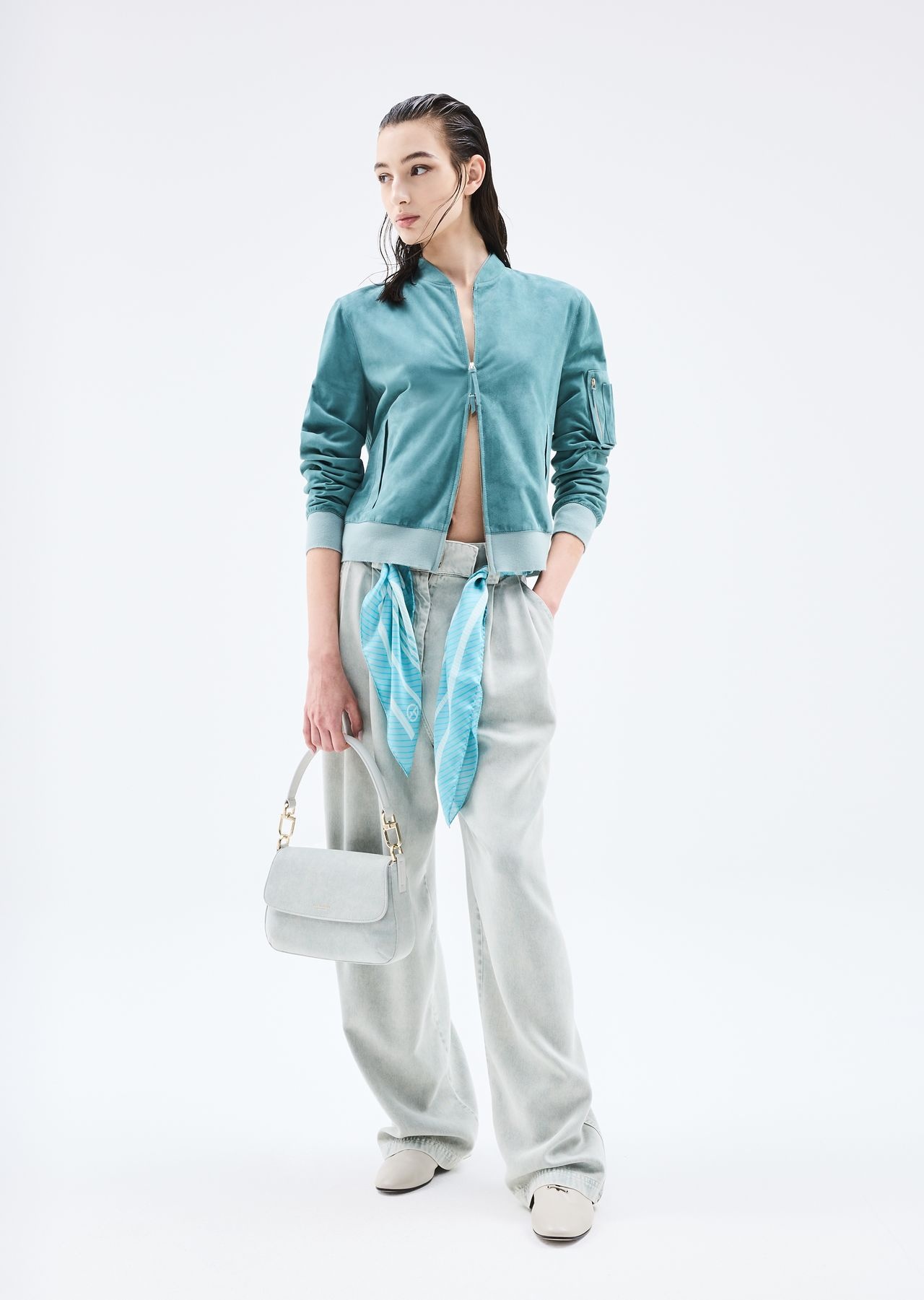 Suede blouson - 6