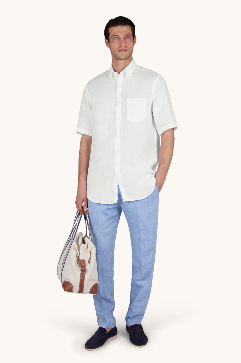 Paul & Shark SOFFIO LINEN SHIRT WITH SHORT SLEEVES outlook