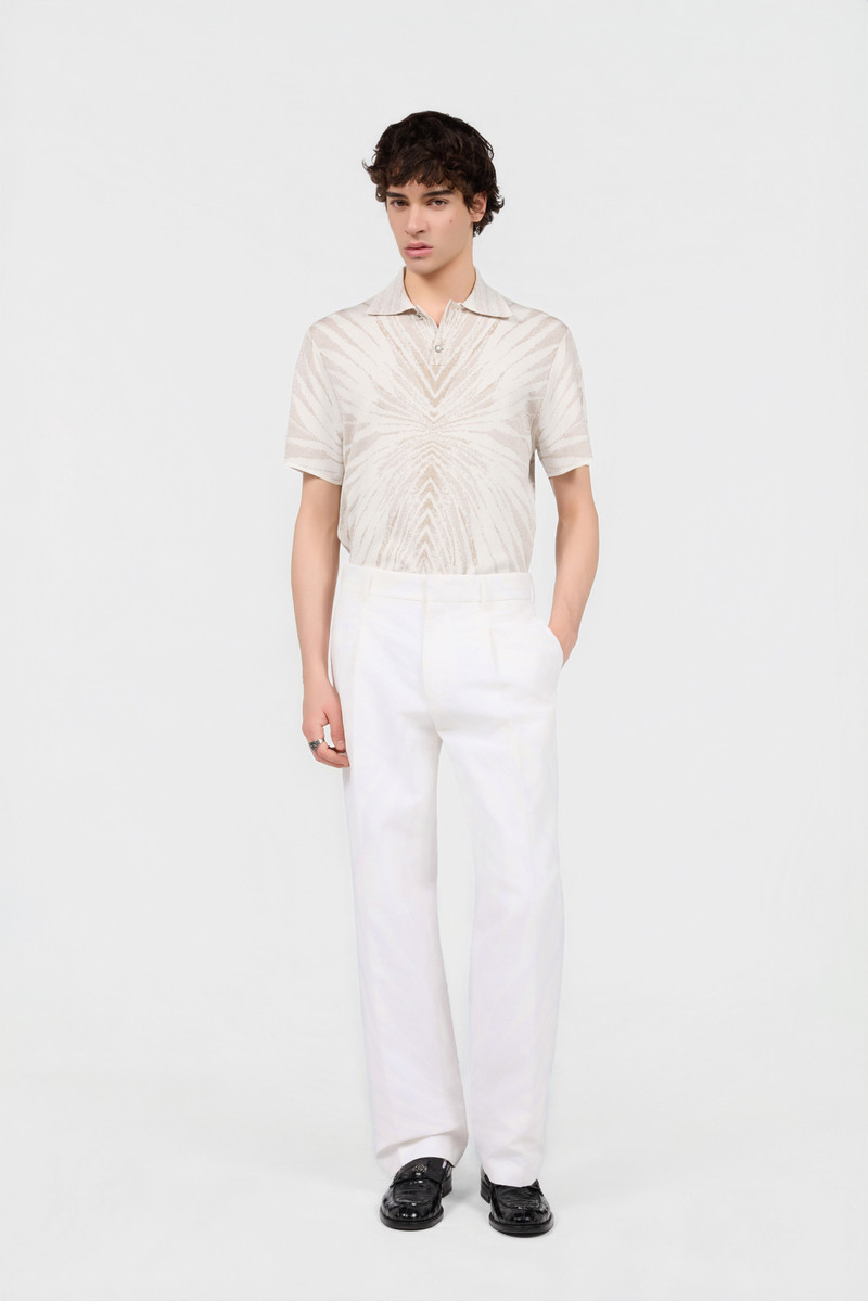 Roberto Cavalli Knitted Polo With Ray Motif outlook