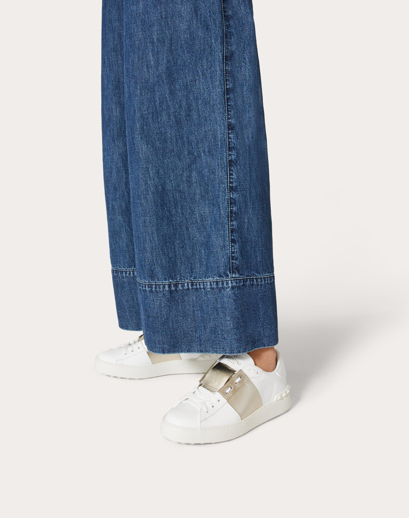 Valentino OPEN SNEAKER WITH METALLIC STRIPE outlook