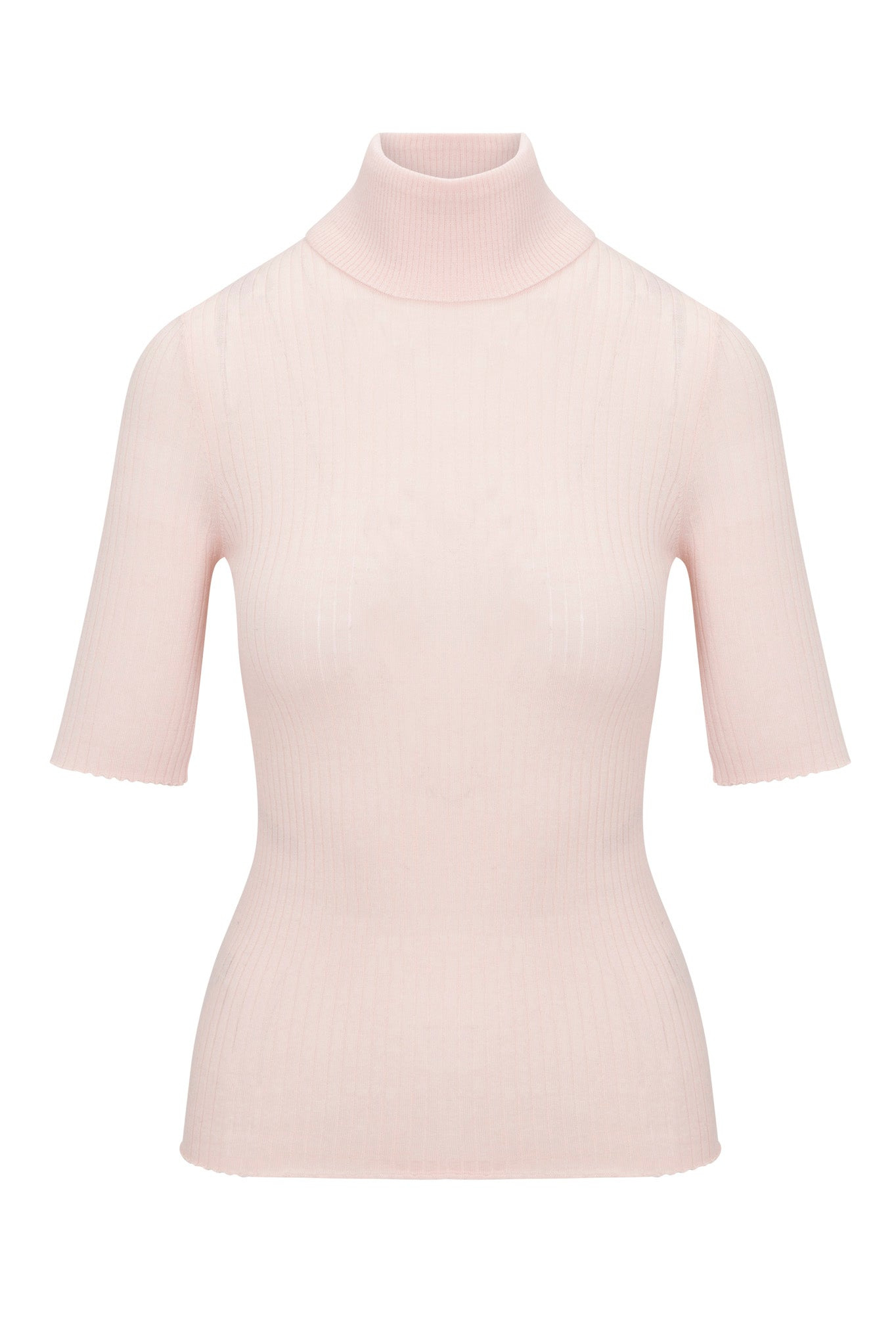 BLUSH CASHMERE TURTLENECK - 5