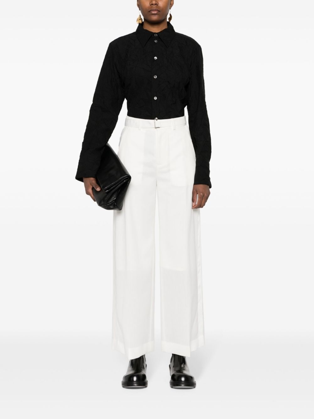 high-waist straight-leg trousers - 2