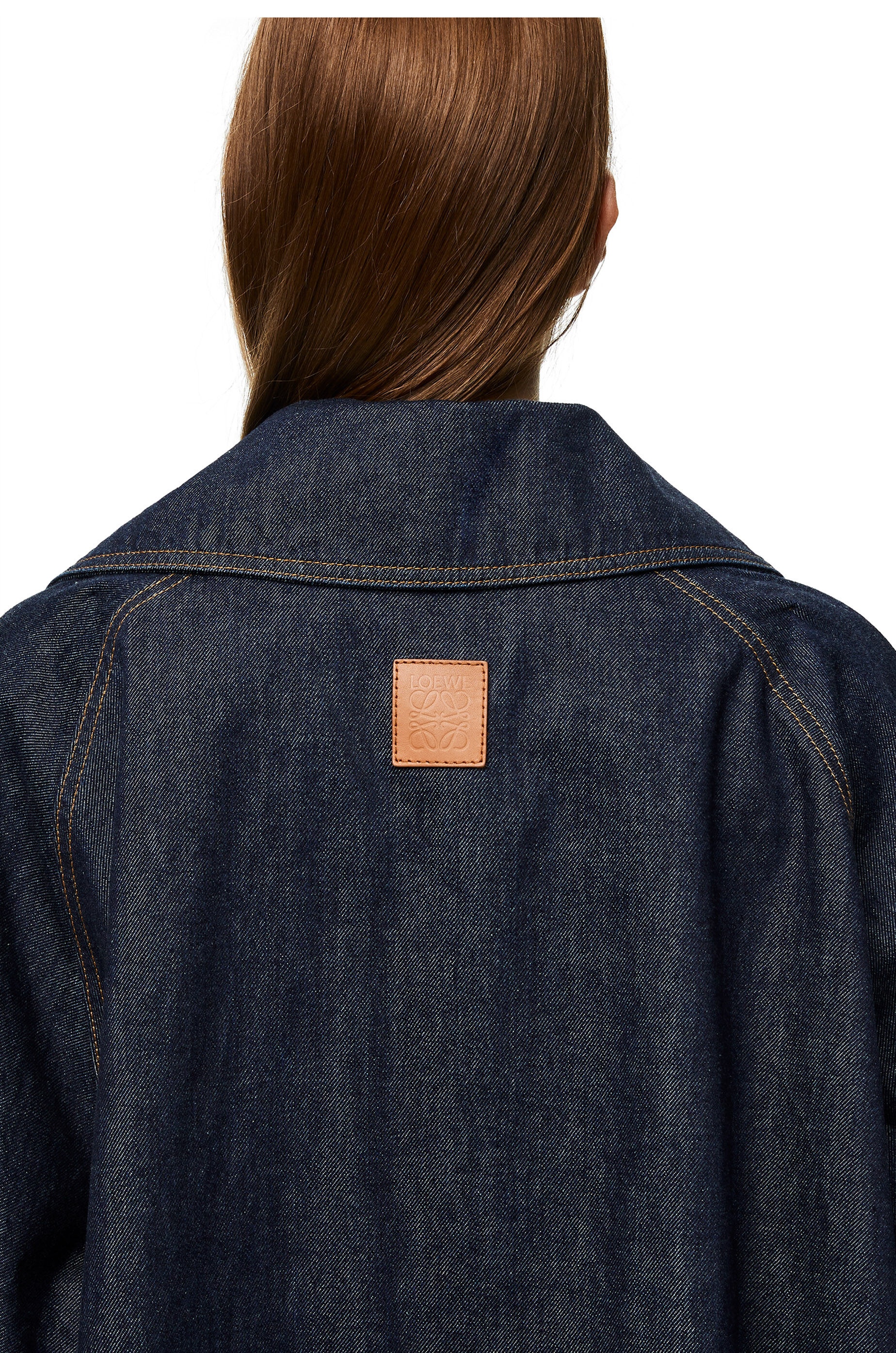 Trapeze peacoat in denim - 5
