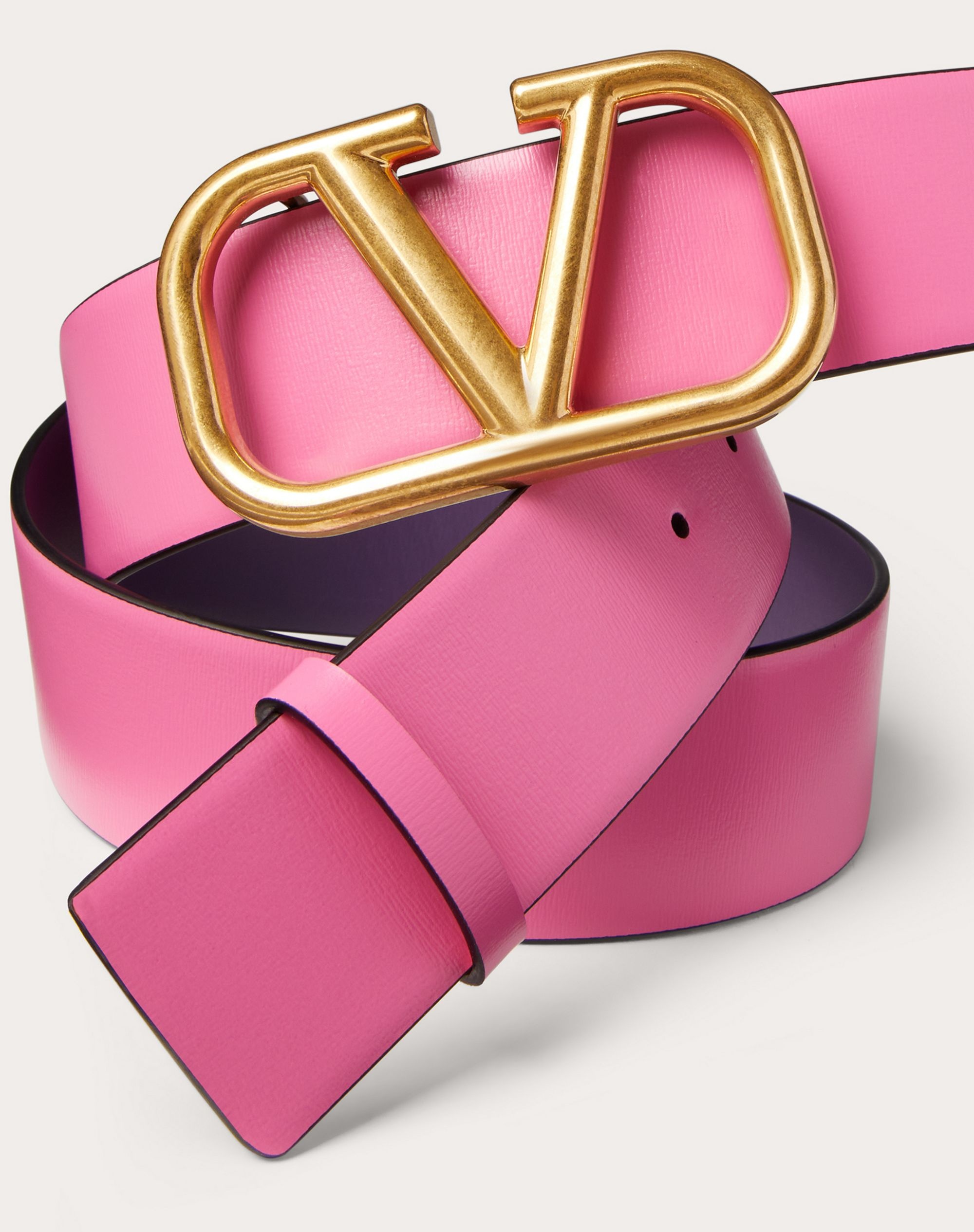 REVERSIBLE VLOGO SIGNATURE BELT IN Shiny CALFSKIN 40 MM - 2