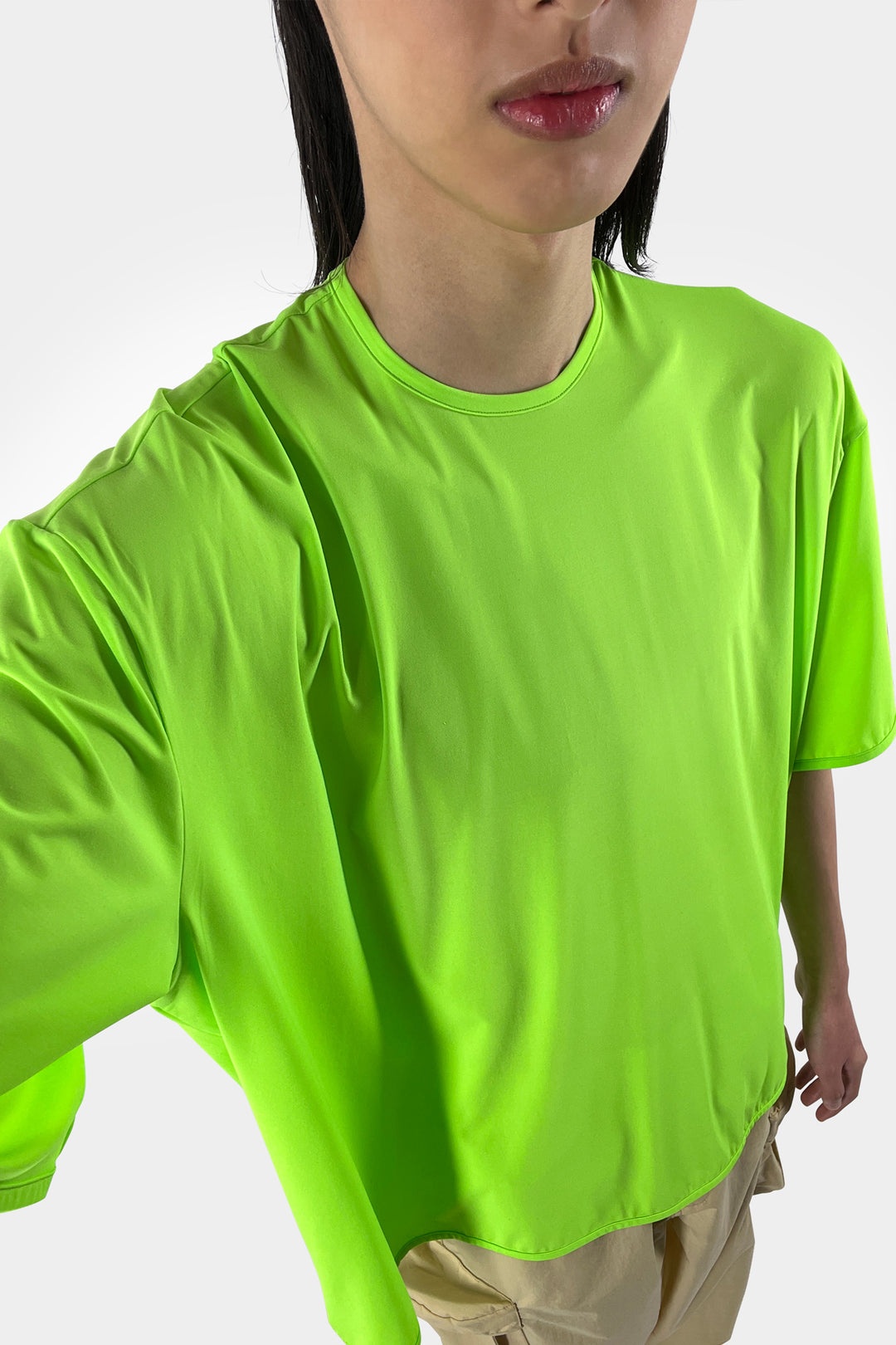 STRETCH OVER T-SHIRT / fluo green - 4
