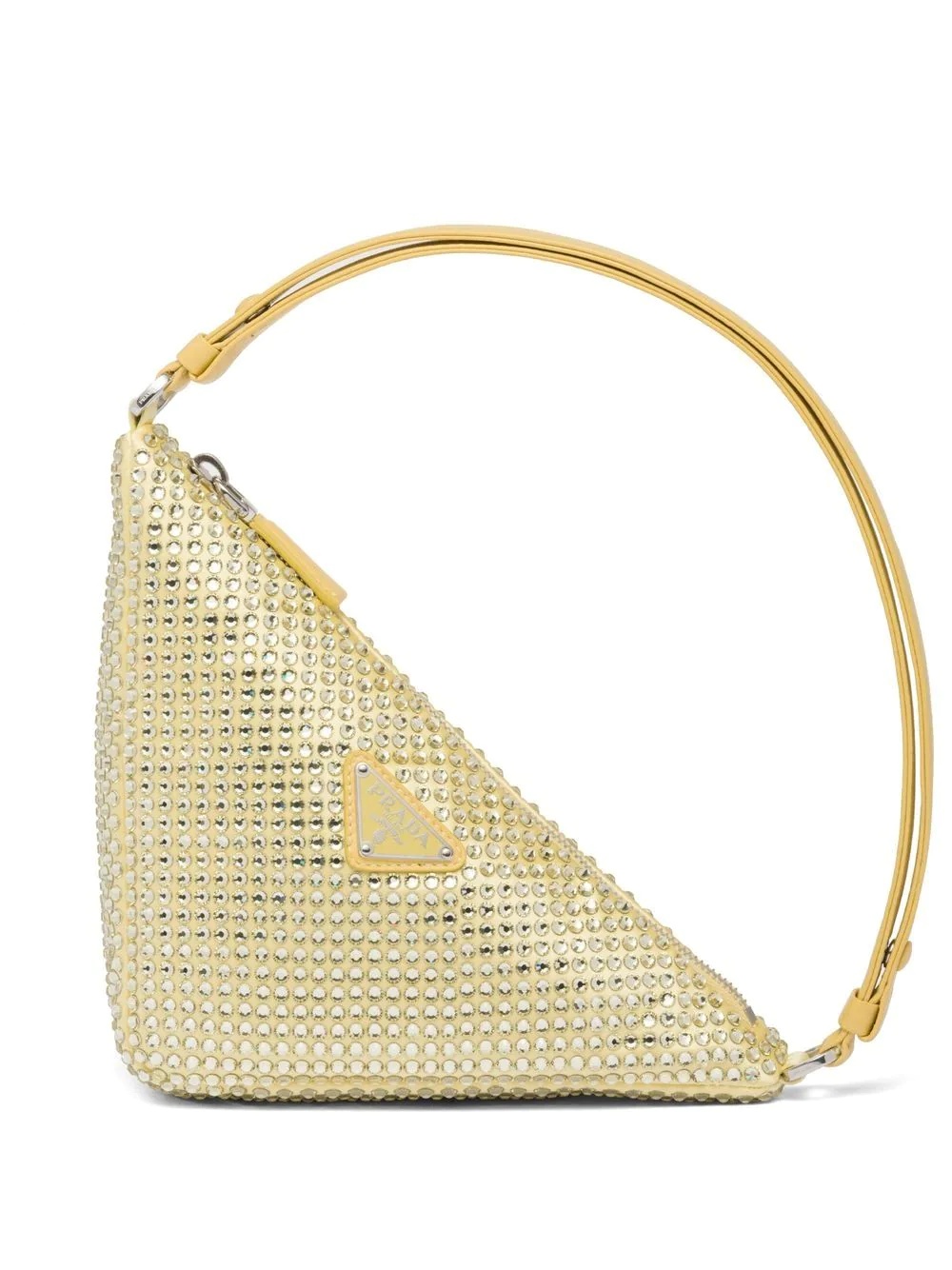 Triangle crystal-embellished mini bag - 1