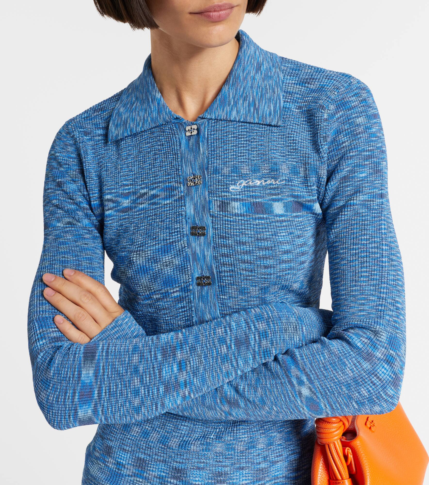 Space-dyed polo sweater - 5