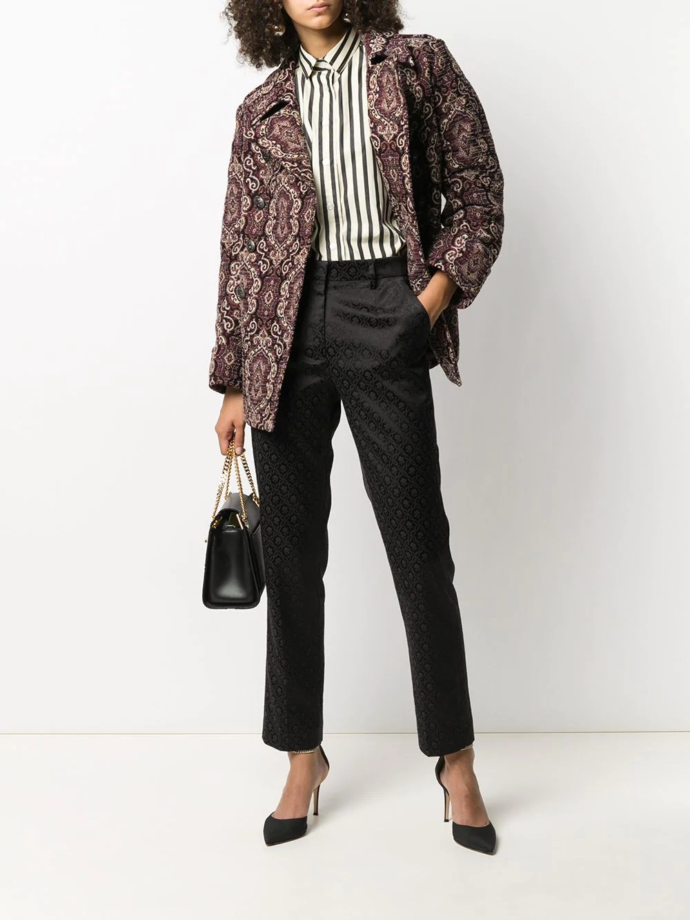 jacquard tailored trousers  - 2