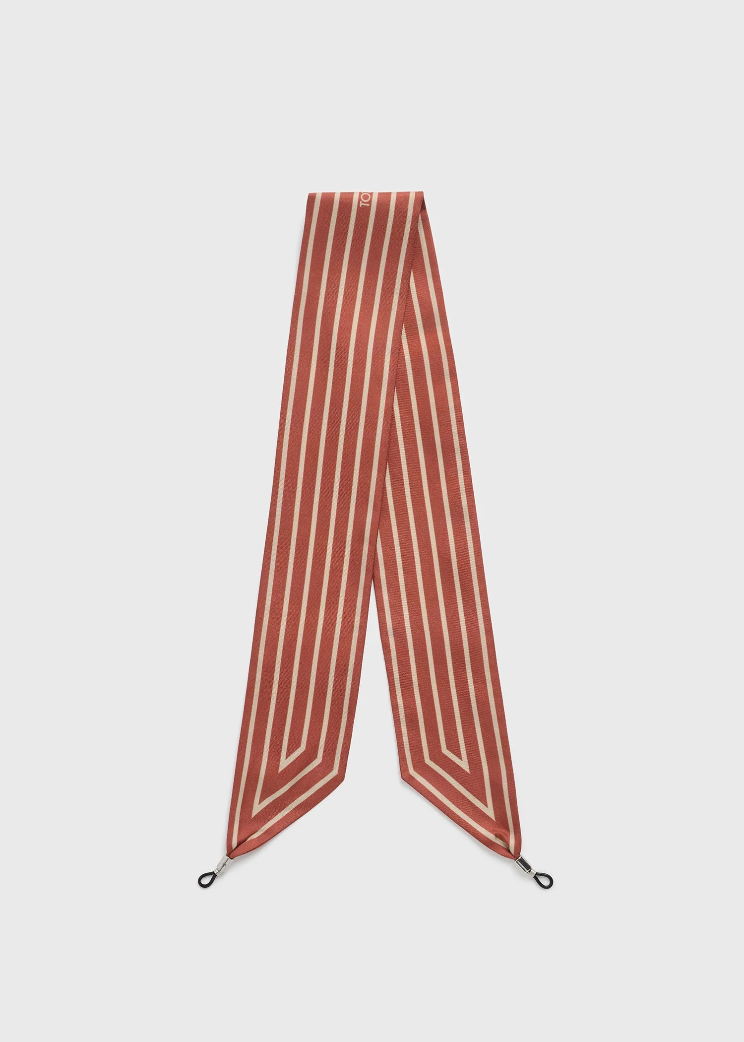 Striped sunglasses scarf red/ecru - 1