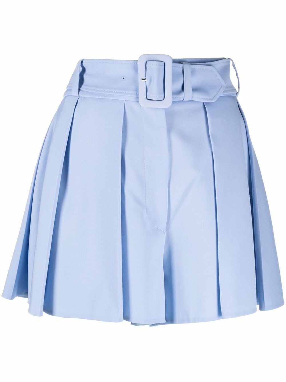 pleated belted shorts - 1