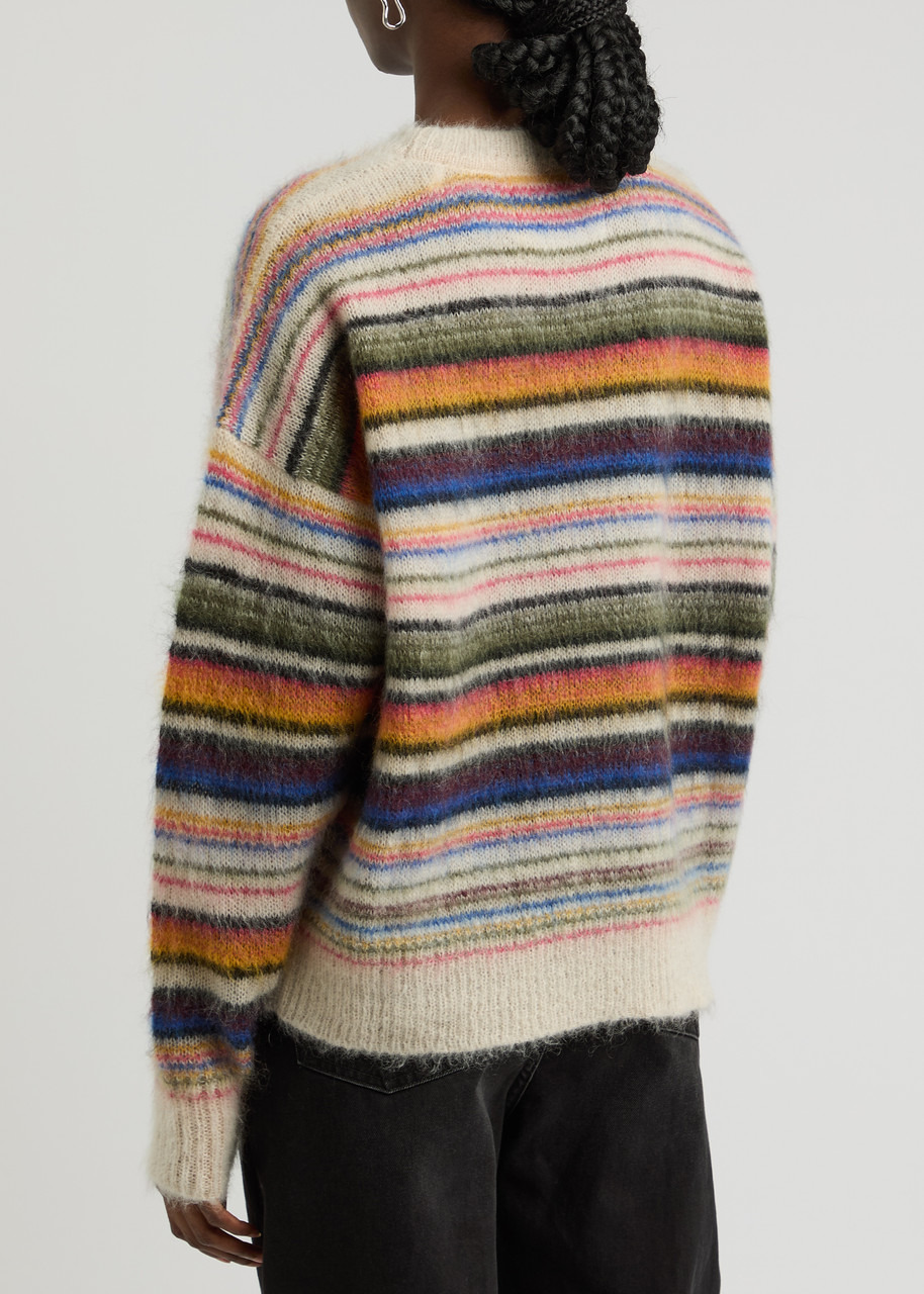 Isabel Marant étoile Drussell Striped Mohair-blend Jumper - 3