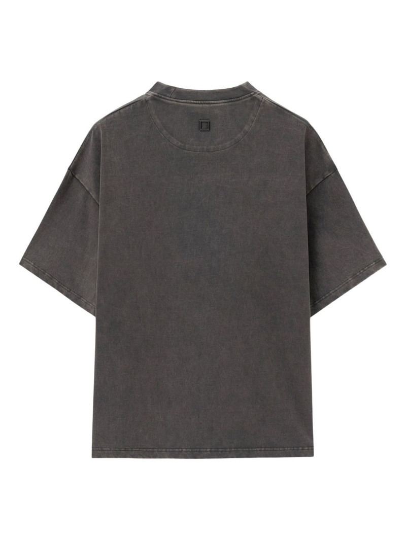 Wooyoungmi front square embroidered T-shirt outlook