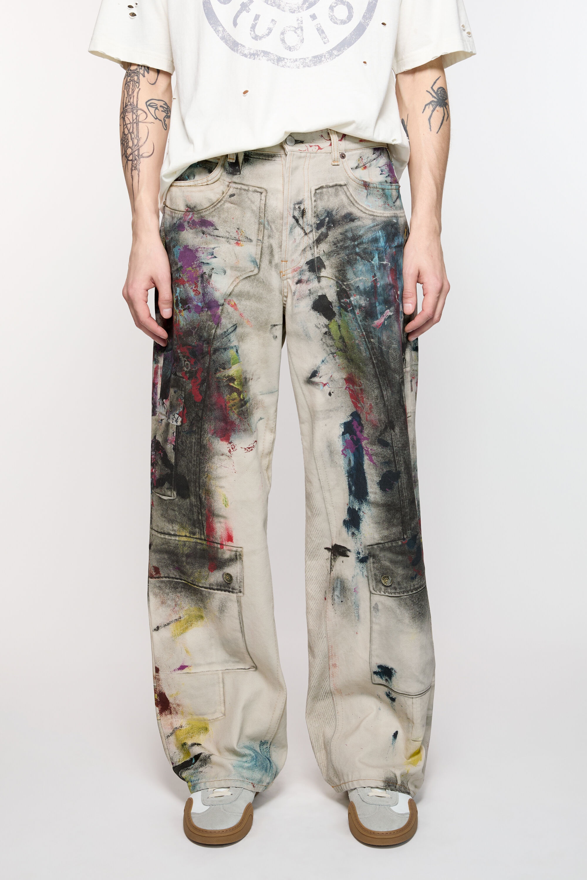 Baggy fit jeans - 1981 - White/multi - 3