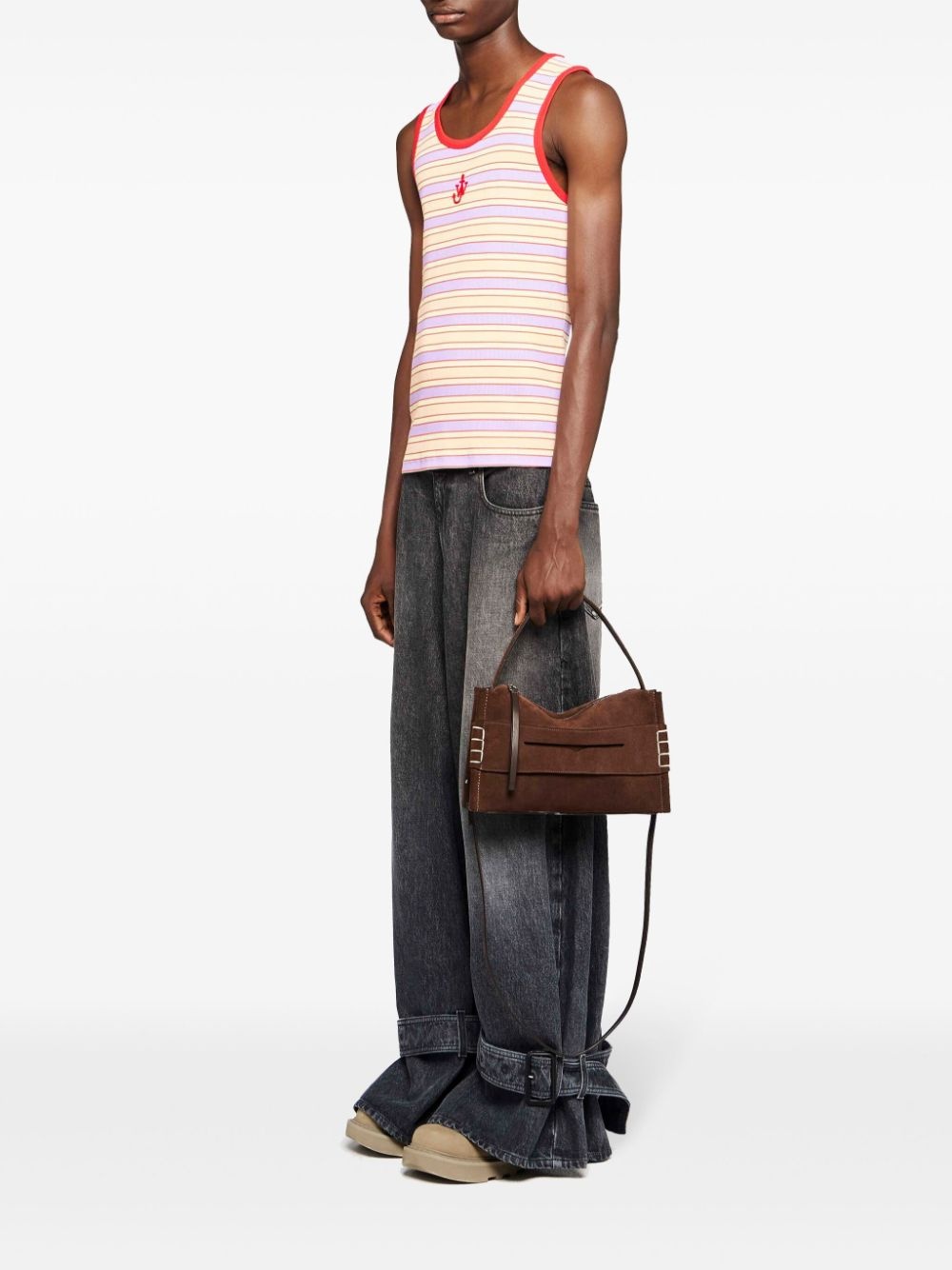 buckled-cuff jeans - 2