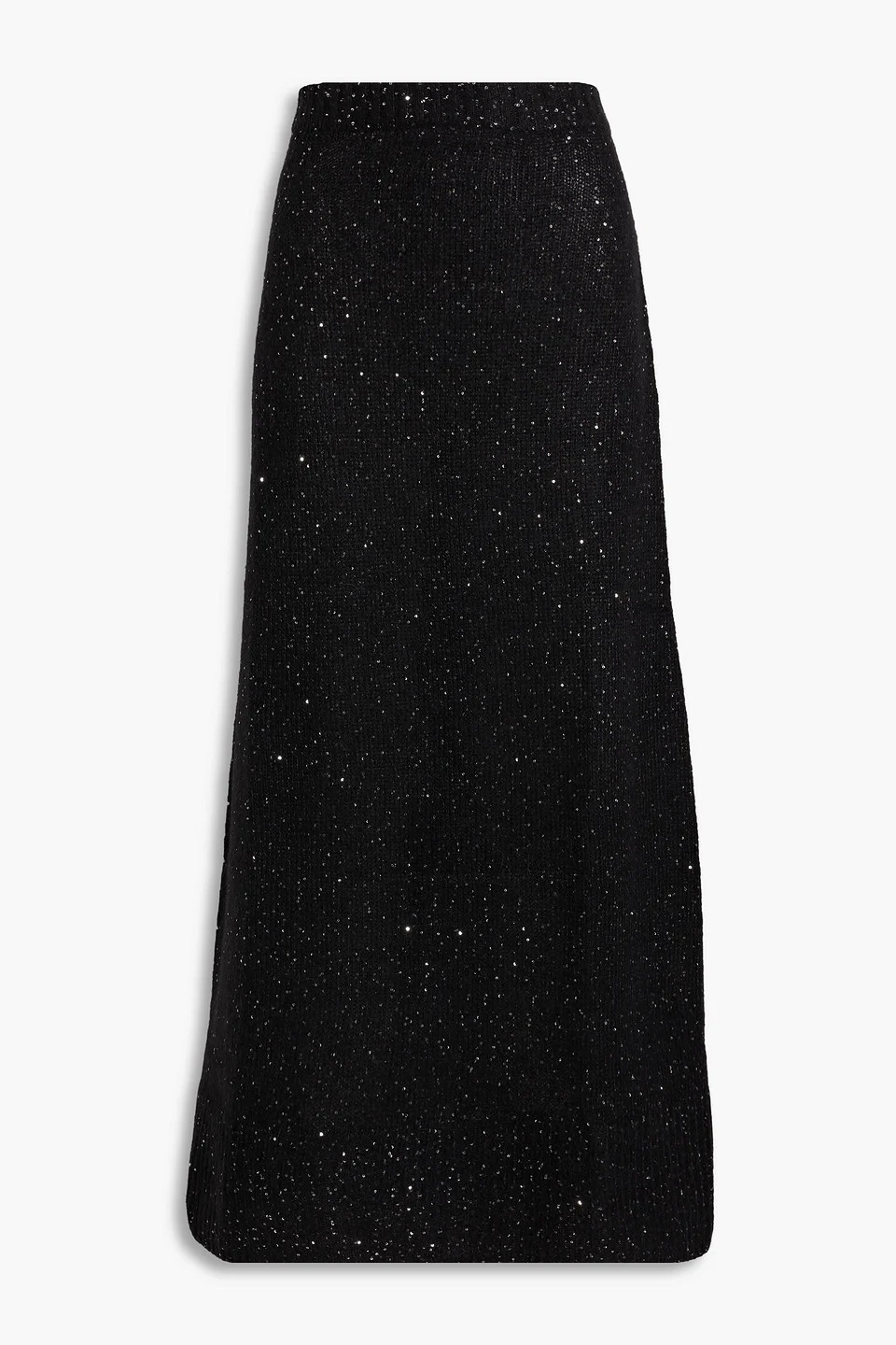 Sequin-embellished knitted maxi skirt - 1