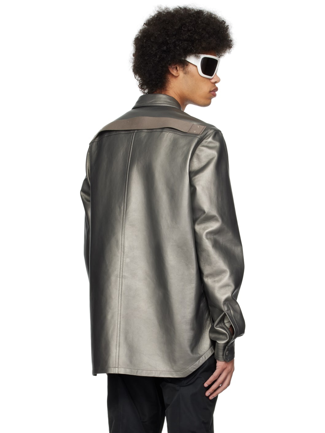 Silver Lido Leather Jacket - 3