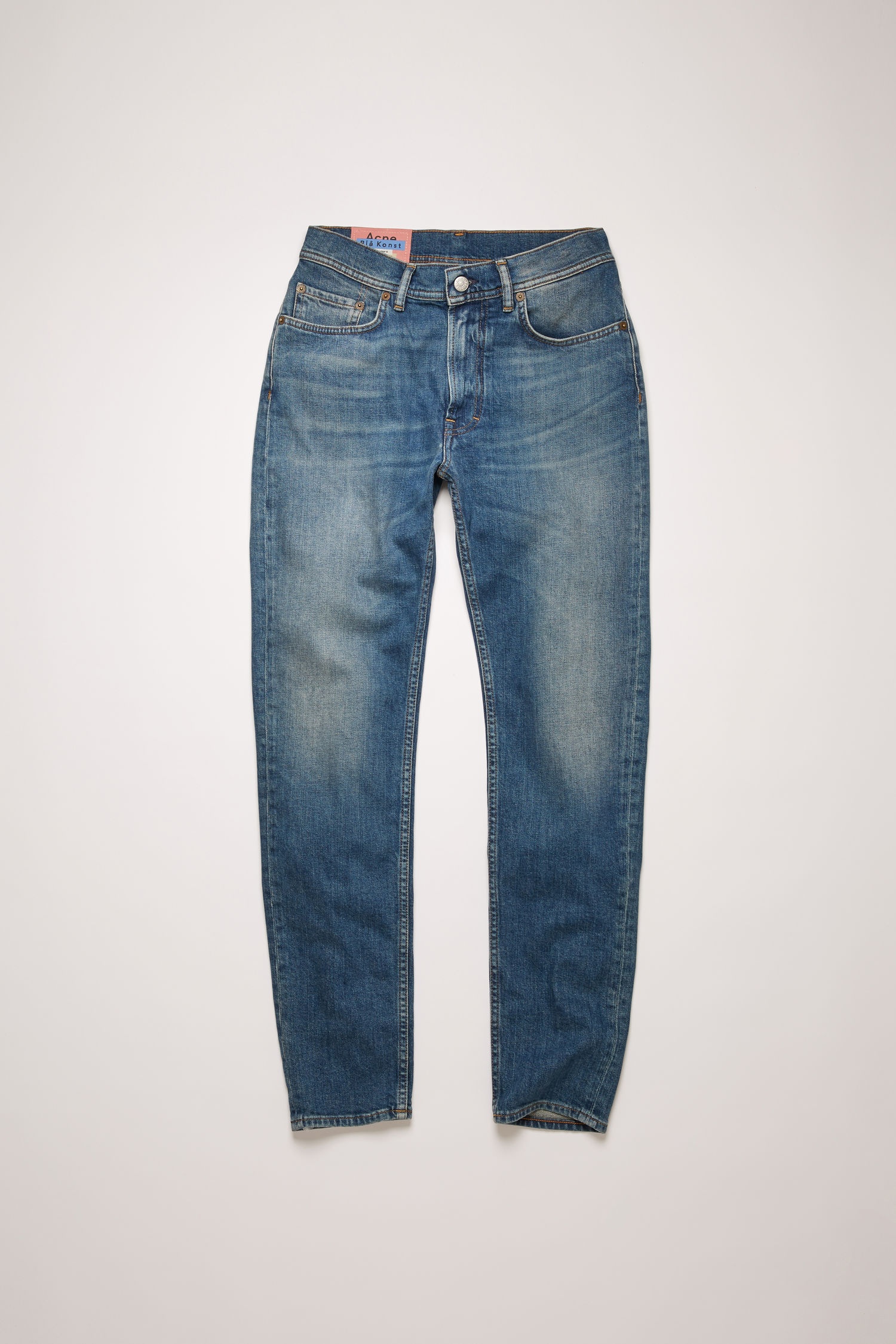 Slim tapered fit jeans mid blue - 1