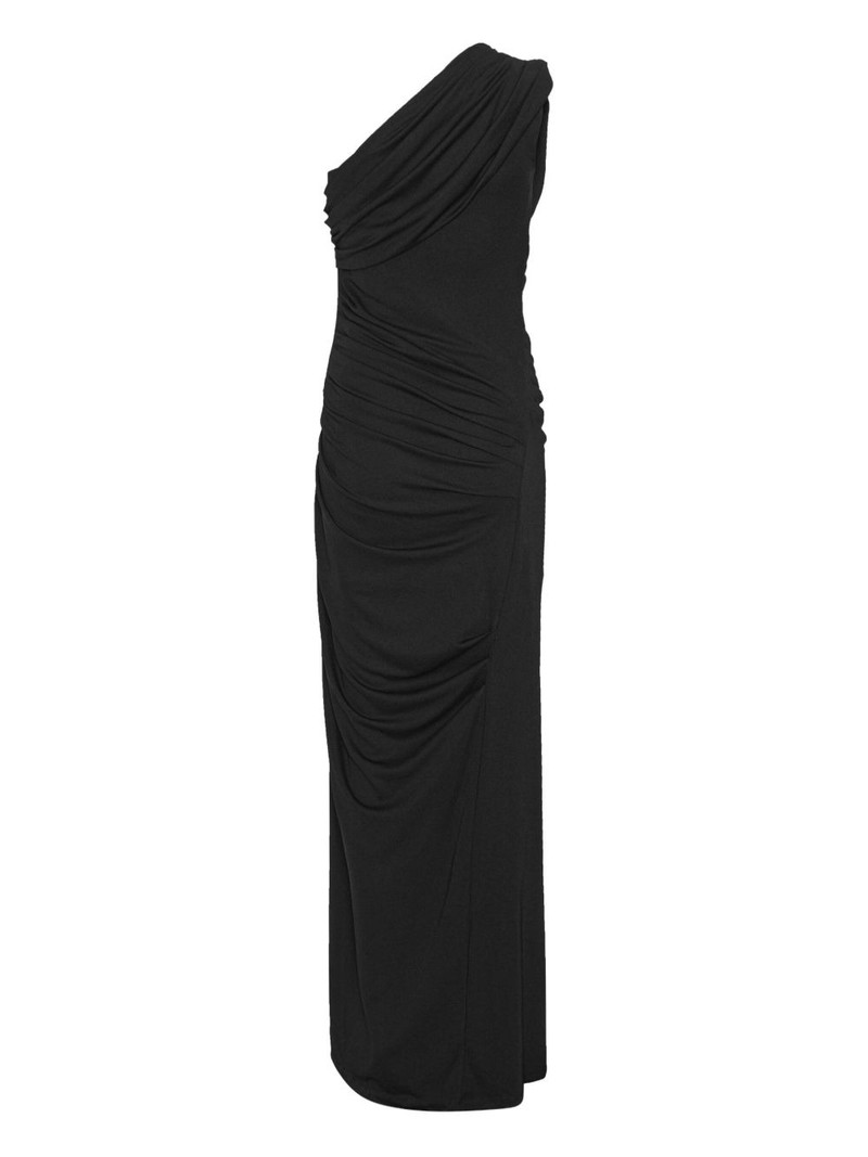 draped one-shoulder maxi dress 1