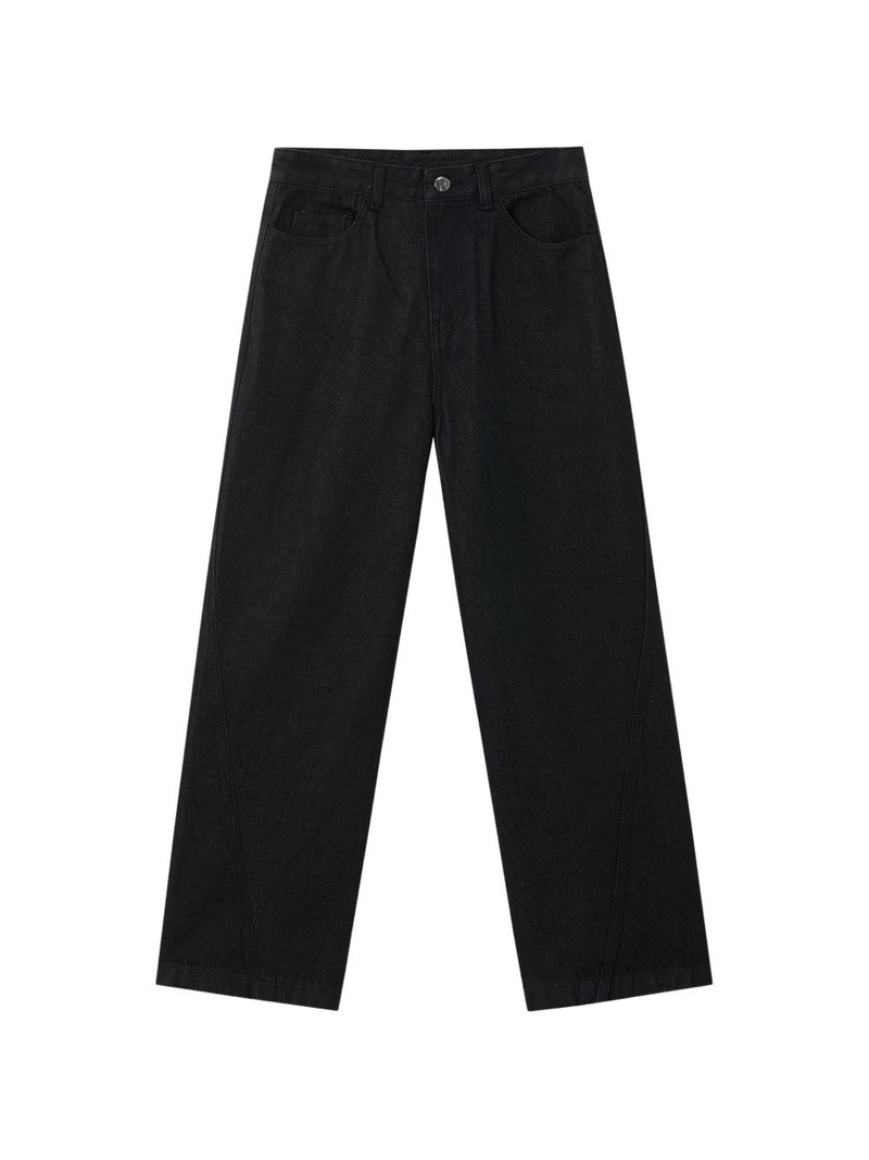 patch-detail straight jeans 1