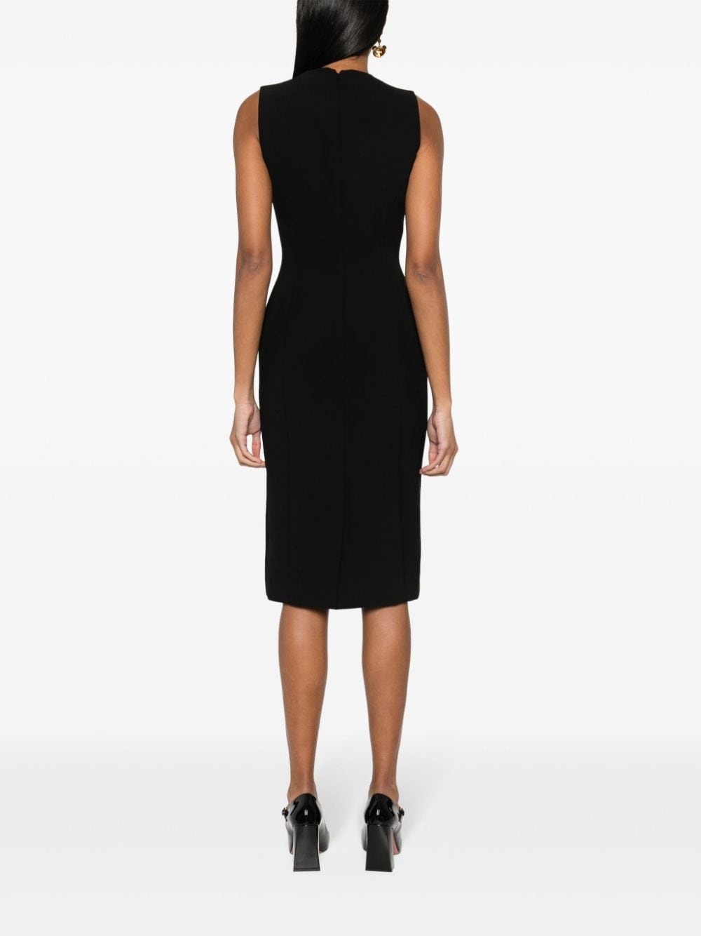 heart-detail midi dress - 4