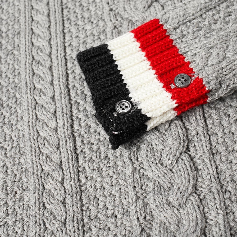 Thom Browne Classic Aran Cable Crew Knit - 3